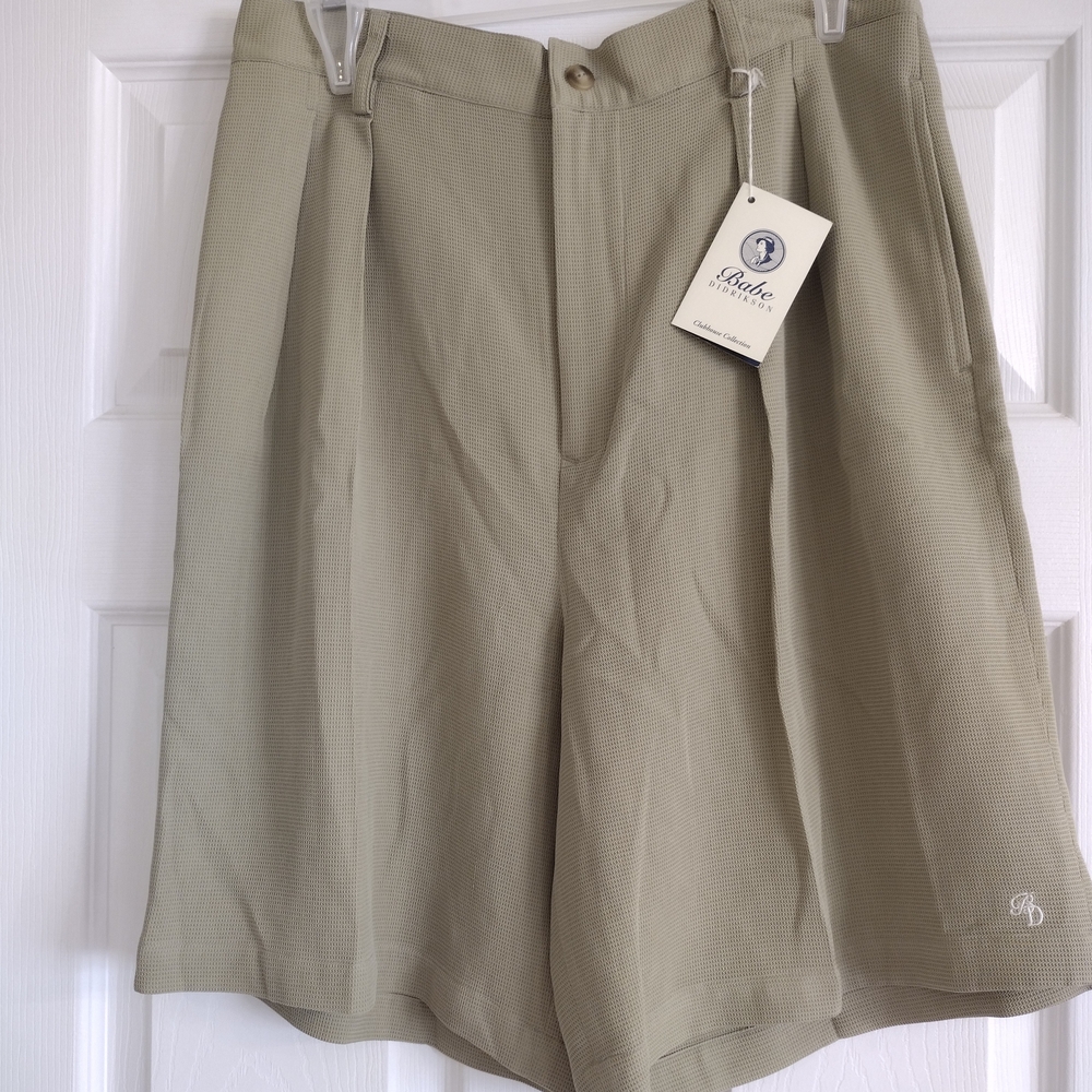 3/$30 Babe Didrikson Clubhouse Olive/Gray Textured Golf Shorts Vintage